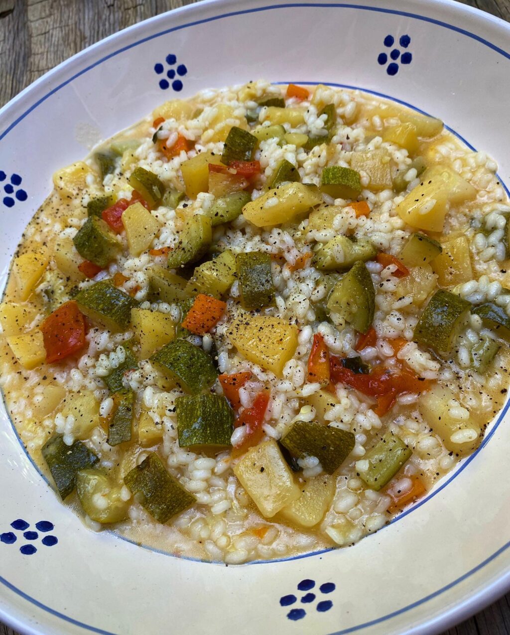 Minestra con Riso, Patate e Zucchine