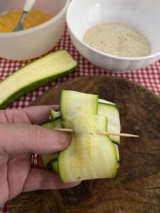 Fagottini di Zucchine ripieni di Prosciutto crudo e mozzarella