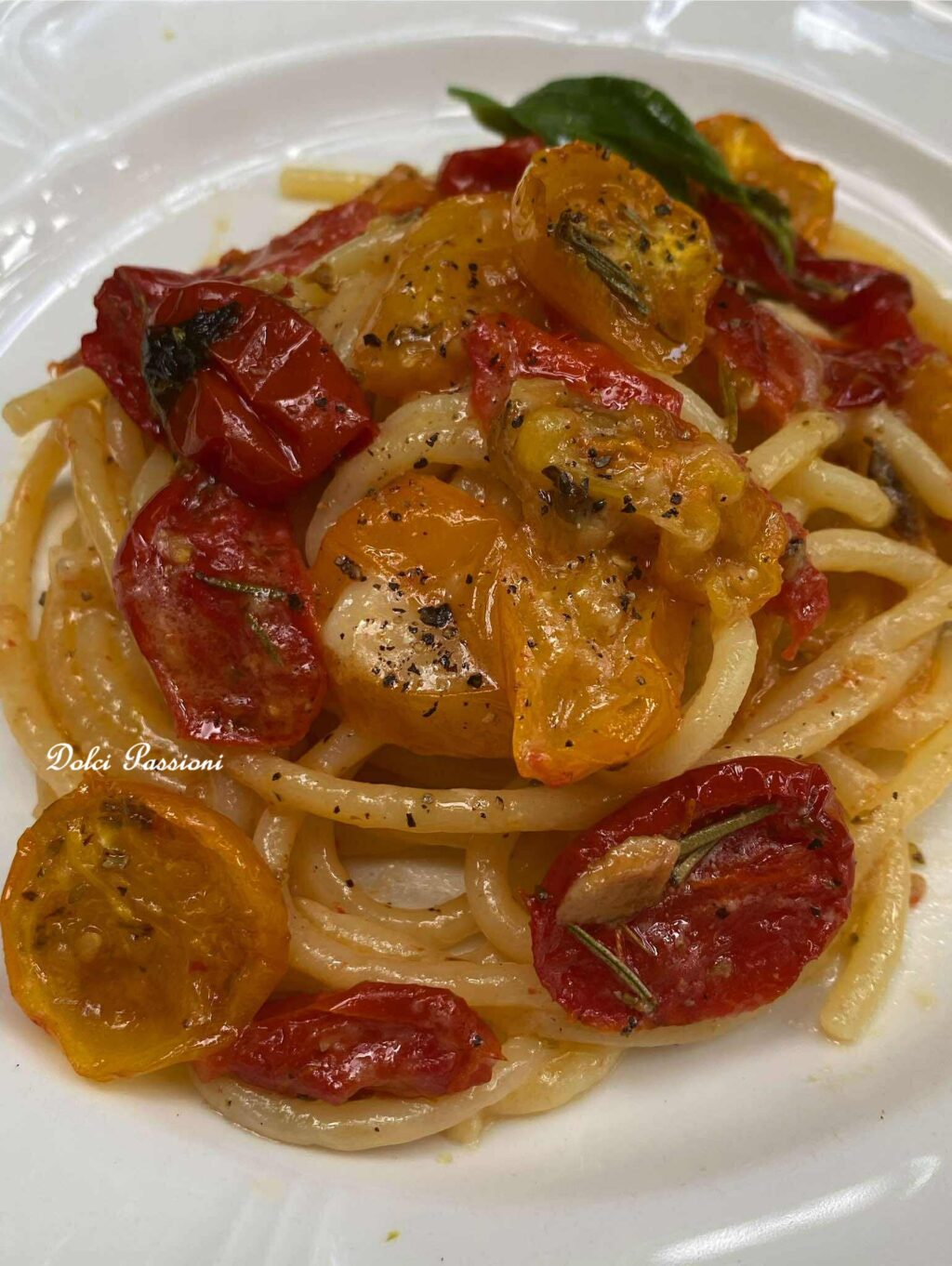 Spaghetti con Pomodorini Confit: ricetta della Nina