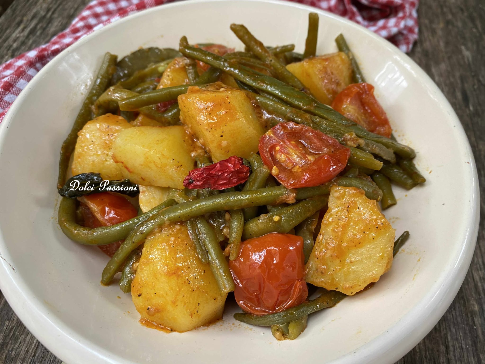 Fagiolini in umido con patate: ricetta Lucana di mia Mamma Nella