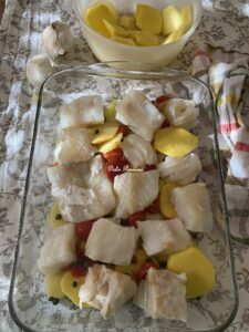 Baccalà al forno alla Pugliese con patate e olive: Ricetta tradizionale della famiglia Palasciano