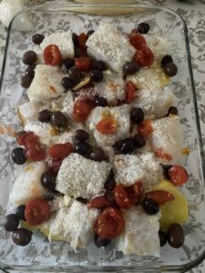 Baccalà al forno alla Pugliese con patate e olive: Ricetta tradizionale della famiglia Palasciano
