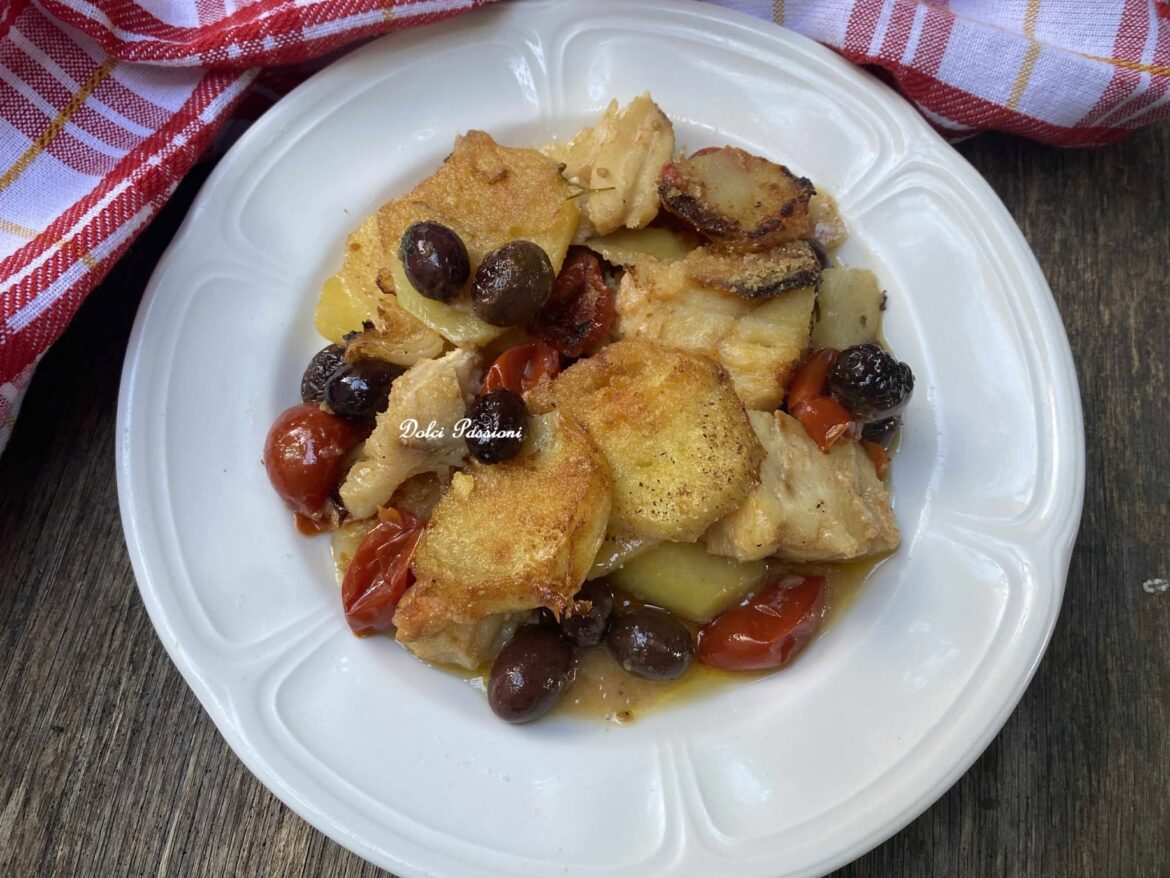Baccalà al forno alla Pugliese con patate e olive: Ricetta tradizionale della famiglia Palasciano