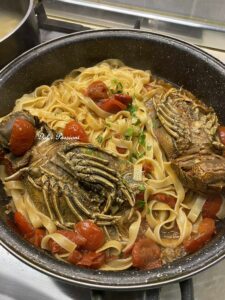 Fettuccine con Cicale Greche e Pomodorini: ricetta della Nina