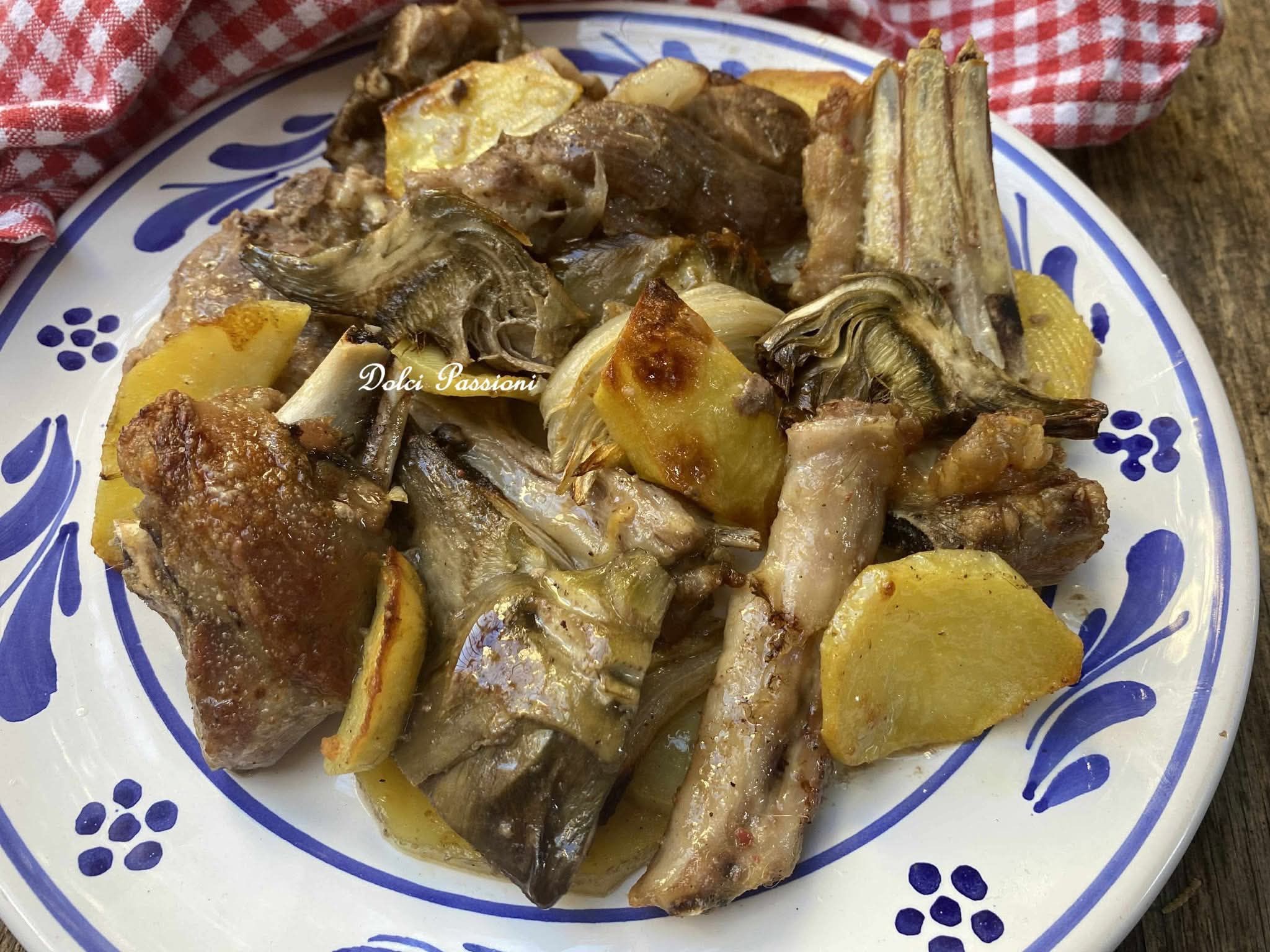 Agnello al forno con Patate e Carciofi: il grande classico della cucina di Casa
